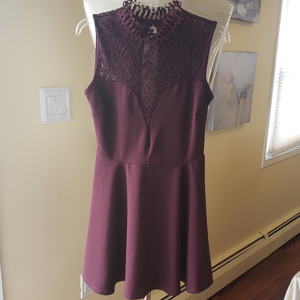 Streetwear Society burgundy mini dress